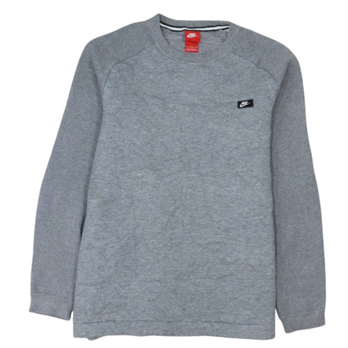 Nike Men's Grey Crew Neck Pullover Sweatshirt Size L