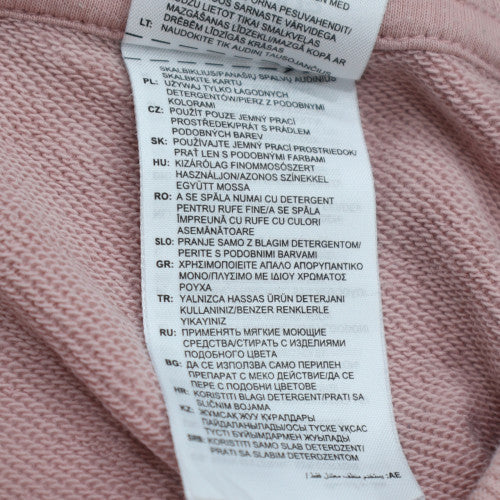 Adidas Women Pink Crew Neck Pullover Sweatshirt M 12-14 Classic Logo
