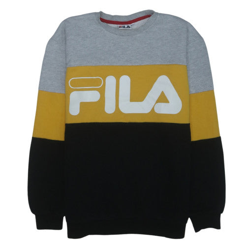 Fila Men's Multicoloured Logo Crew Neck Sweatshirt Size M
