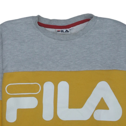 Fila Men's Multicoloured Logo Crew Neck Sweatshirt Size M