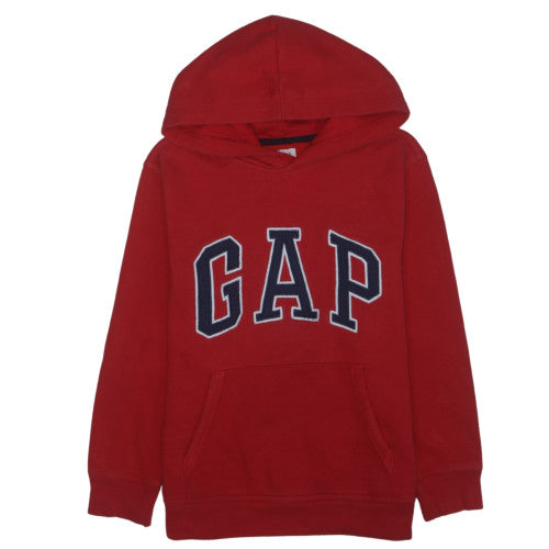 GAP Kids Boys Red Pullover Hoodie XL 12-13 Years Cotton Blend Logo