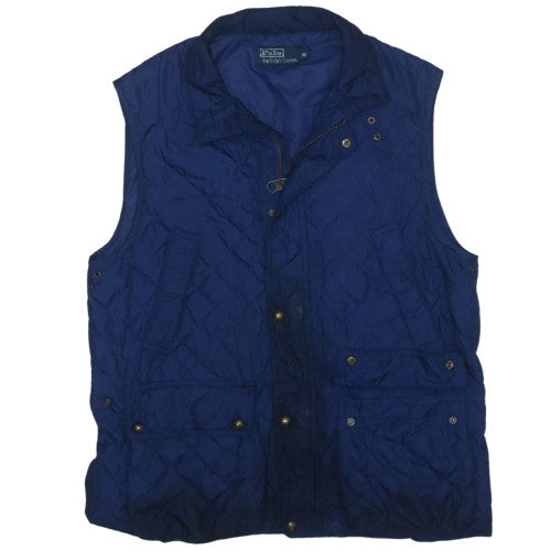 Ralph Lauren Men's Blue Quilted Waistcoat M Padded Casual Outdoor