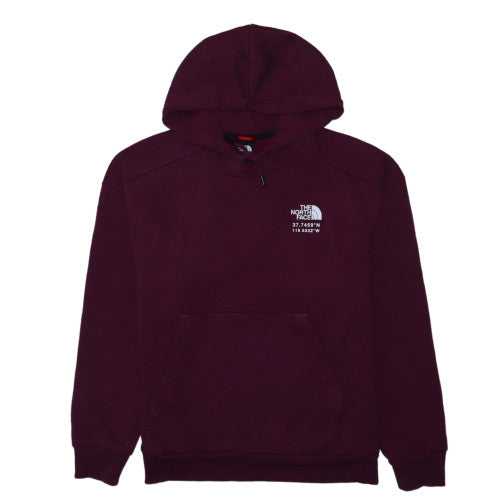The North Face Womens Burgundy Pullover Hoodie Medium Cotton Blend