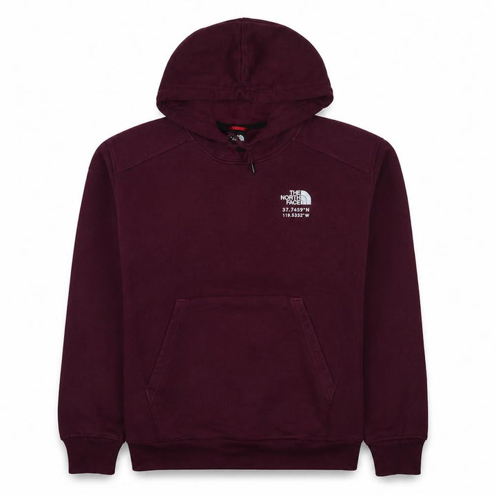 The North Face Womens Burgundy Pullover Hoodie Medium Cotton Blend