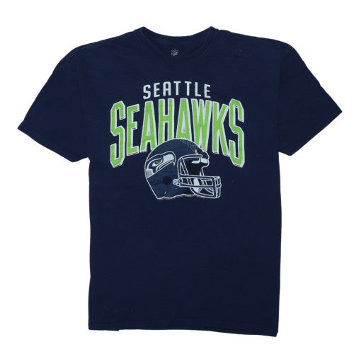 NFL Team Apparel Men's Navy Seattle Seahawks T-Shirt Size 2XL
