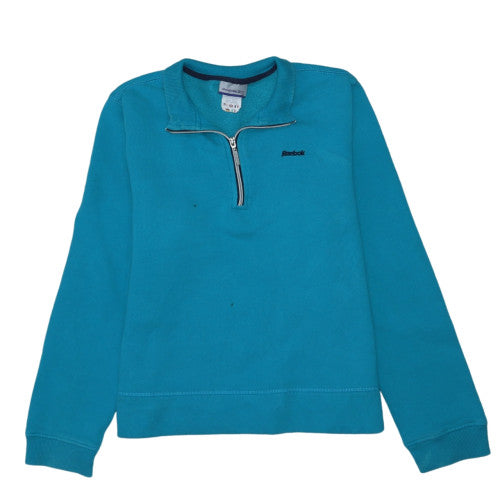 Reebok Women’s Blue 1/4 Zip Pullover Sweatshirt Size 14