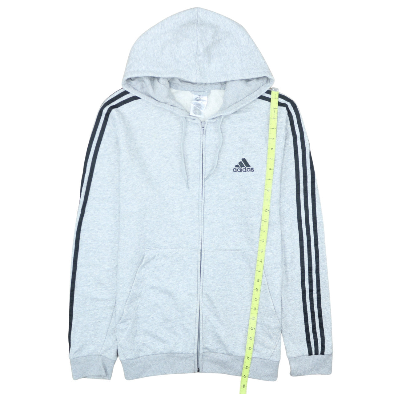 Adidas Men's Grey Full Zip Hoodie Size L Sportswear