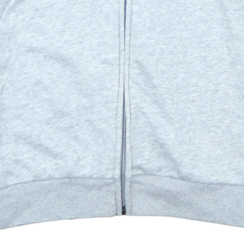 Adidas Men's Grey Full Zip Hoodie Size L Sportswear