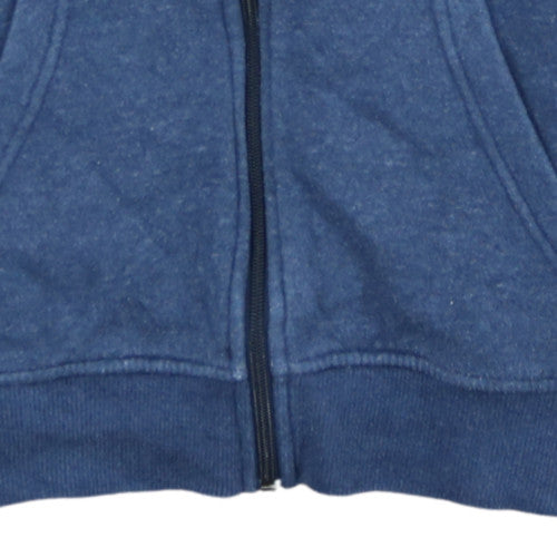 Adidas Men's Blue Full Zip Hoodie S Regular Fit Sportswear