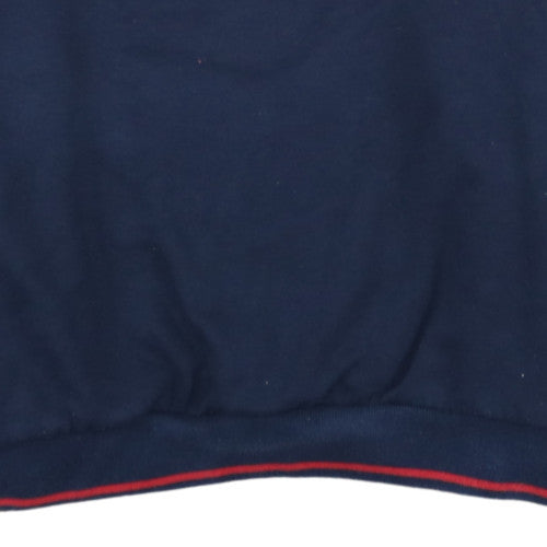 Fila Womens Navy Red Crew Neck Pullover Sweatshirt XL