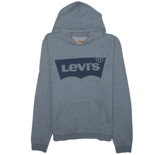 Levi's Boys Grey Pullover Hoodie Size 16 Cotton Blend Logo Sweatshirt