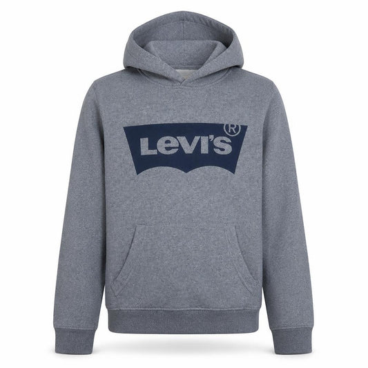 Levi's Boys Grey Pullover Hoodie Size 16 Cotton Blend Logo Sweatshirt