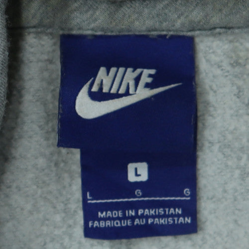 Nike Mens Grey Pullover Hoodie Size L Fleece Sportswear