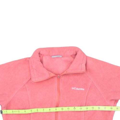 Columbia Women Pink Fleece Full Zip Jacket Size M
