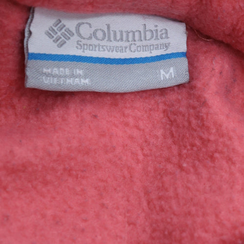Columbia Women Pink Fleece Full Zip Jacket Size M