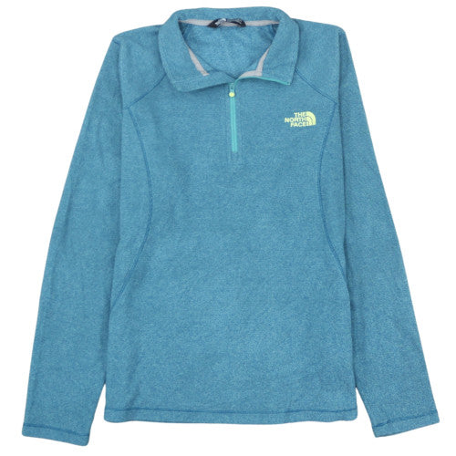 The North Face Women's Blue 1/4 Zip Fleece Pullover Sweatshirt M