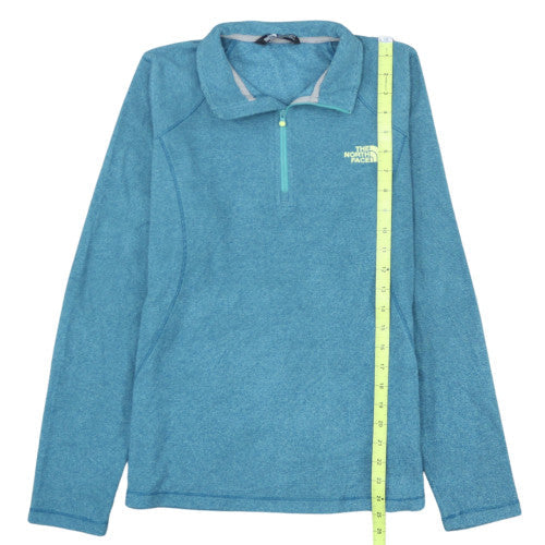 The North Face Women's Blue 1/4 Zip Fleece Pullover Sweatshirt M