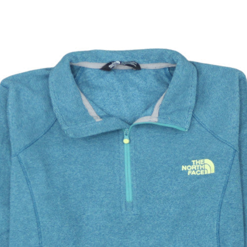 The North Face Women's Blue 1/4 Zip Fleece Pullover Sweatshirt M