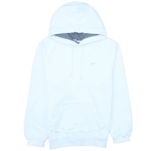Nike Womens White Small Pullover Hoodie Sweatshirt Cotton Blend