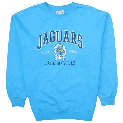 NFL Team Apparel Women's Blue XS Crew Neck Jacksonville Jaguars Sweatshirt