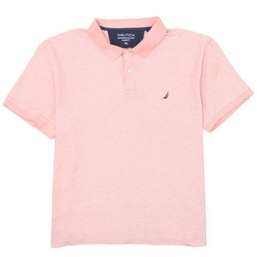Nautica Men's Pink Classic Fit Short Sleeve Polo Shirt 2XL