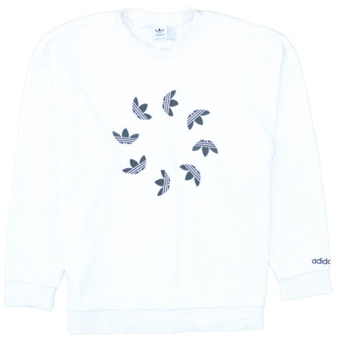 Adidas Women's White Crew Neck Pullover Sweatshirt Size 3XL