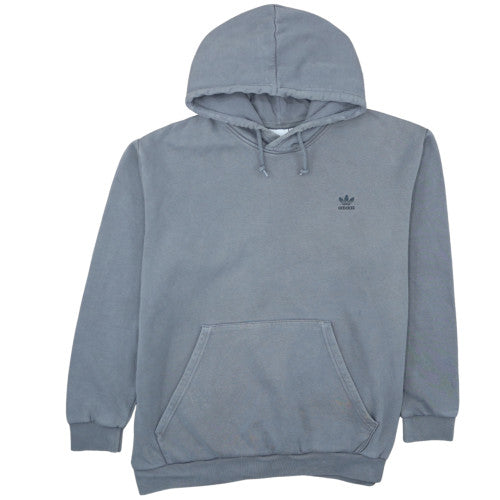Adidas Men’s Grey Pullover Hoodie 2XL Regular Fit Fleece Sweatshirt