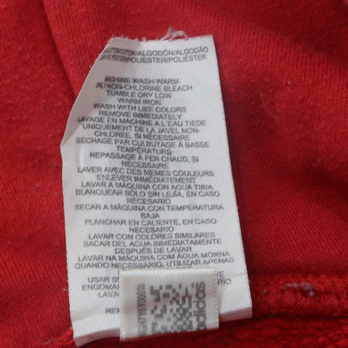 Adidas Men's Red Pullover Hoodie Fleece Medium Regular Fit