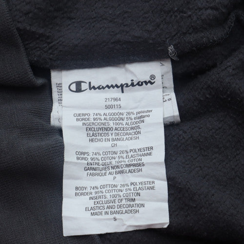Champion Men's Grey Pullover Hoodie Small Logo Graphic Fleece
