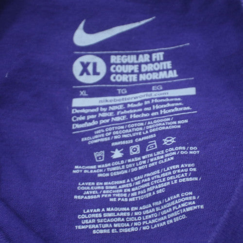 Nike Men's Purple Geaux Tigers Graphic Crew Neck T-Shirt XL Regular Fit