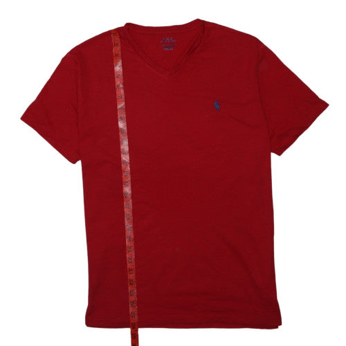 Polo Ralph Lauren Men's Red V-Neck Cotton T-Shirt XL