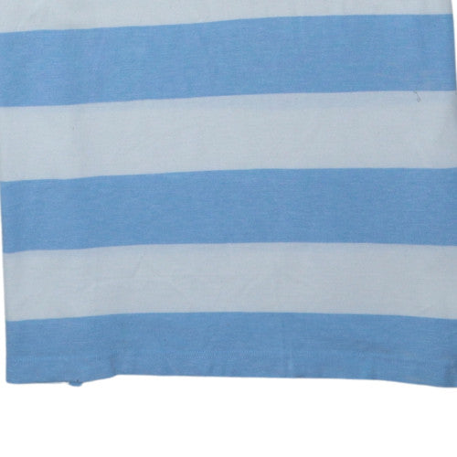 Nautica Men's Blue White Striped Slim Fit Cotton Polo Shirt XL