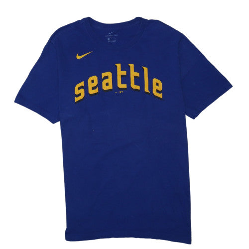 Nike Men's Blue Seattle Ichiro 51 Graphic Short Sleeve T-Shirt Size L