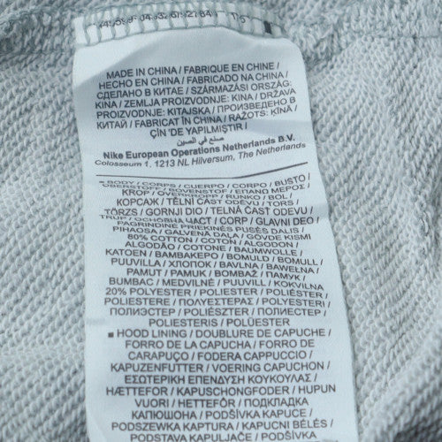 Nike Women Grey Full Zip Hoodie L - Classic Hooded Sweatshirt