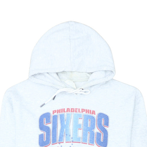 NBA Men's White Small Pullover Hoodie with Philadelphia 76ers Logo