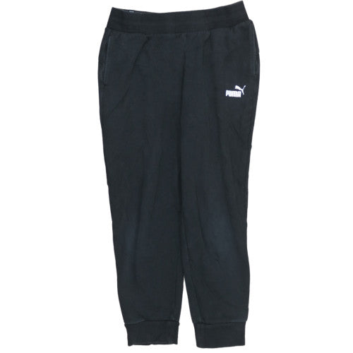 Puma Men’s Black Jogger Sweatpants M Regular Fit Tapered Cotton Blend