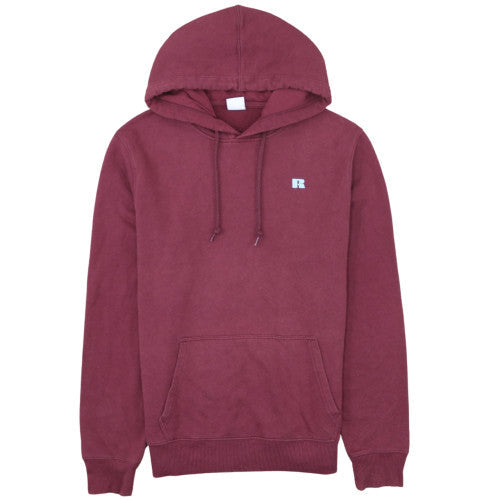 Russell Athletic Men's Red Pullover Hoodie Size M Fleece Logo