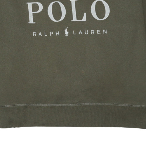 Polo Ralph Lauren Womens Khaki Green XL Sweatshirt Crew Neck Pullover