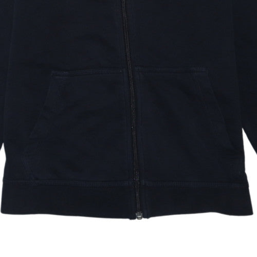 Nike Boys Black Full Zip Hoodie XL 158-170cm Fleece Lined Casual Top