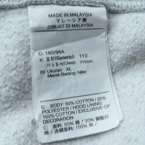 Nike Men's Grey XL Pullover Fleece Hoodie Sweatshirt