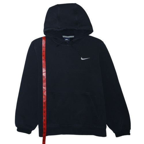 Nike Women Black Hoodie M Cotton Blend Pullover Sweatshirt