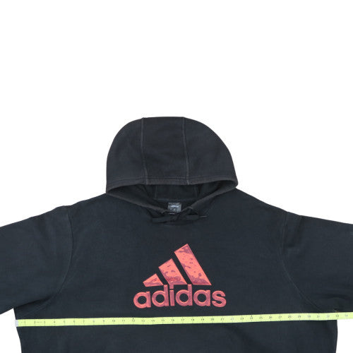 Adidas Men's Black 4XL Pullover Hoodie with Red Logo