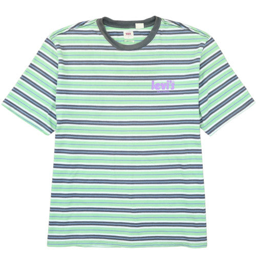 Levi's Men’s Multicoloured Striped Crew Neck Cotton T-Shirt L