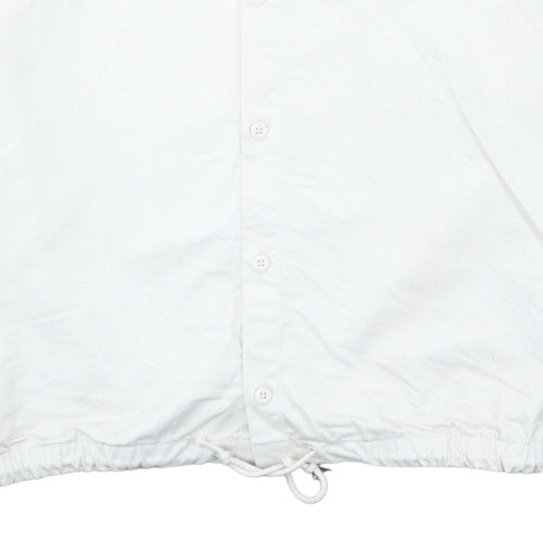 Nike Men's White Cotton Short Sleeve Button-Up Shirt Size L