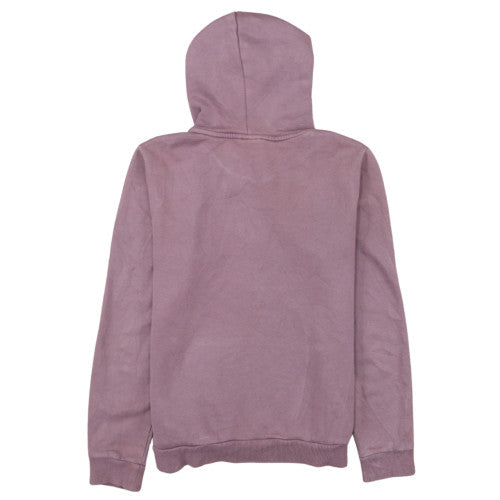Puma Women's Mauve Pullover Hoodie Size M Embroidered Logo Cotton Blend