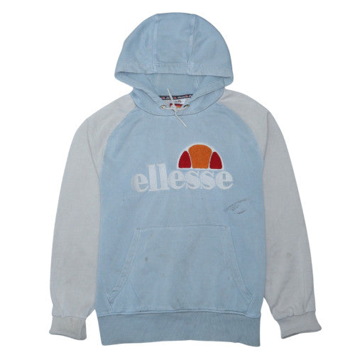 Ellesse Heritage Men's Blue Pullover Hoodie S Embroidered Logo Sportswear