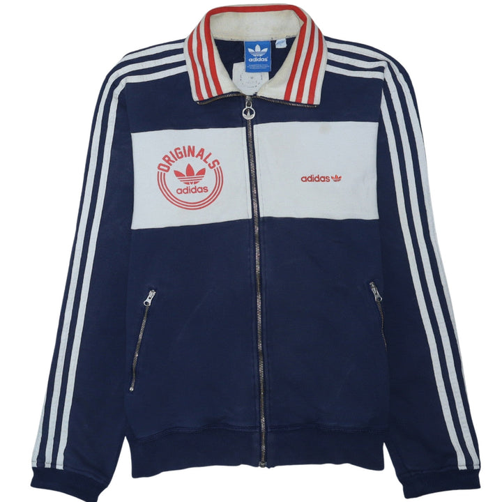 Adidas Originals Men's Navy Blue Full Zip Sweatshirt Small