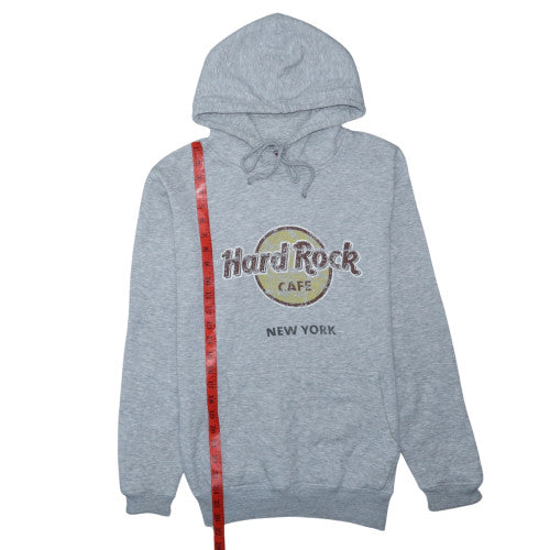 Hard Rock Cafe New York Womens Grey Pullover Hoodie Size M