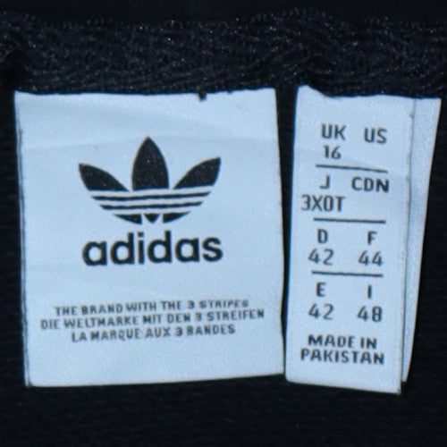 Adidas Women Black Size 16 Pullover Hoodie Sweatshirt