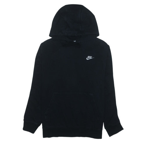 Nike Women's Black Pullover Hoodie Medium Cotton Blend Logo Sportswear